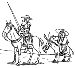 Don Quijote de la Mancha y Sancho Panza